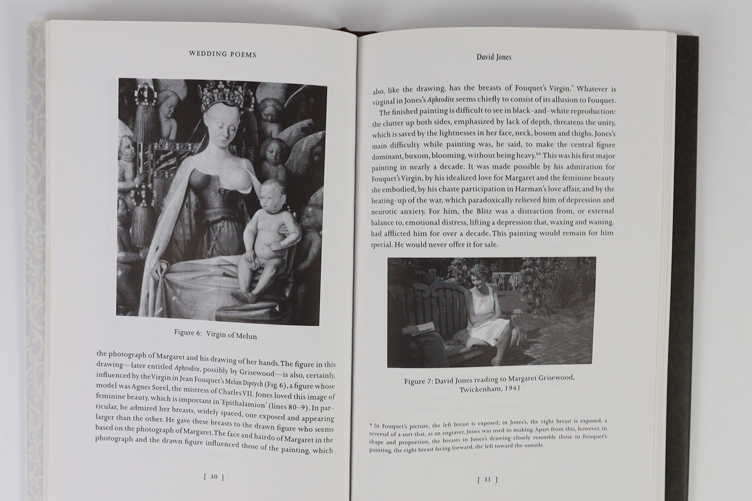 Jones, David - Wedding Poems. 1st ed. complete with numerous text illustrations. Publishers cloth with gilt letters direct on spine and original decorative d/j. 8vo. Enitharmon Press, London, 2002; Jones, David [and] Hyn